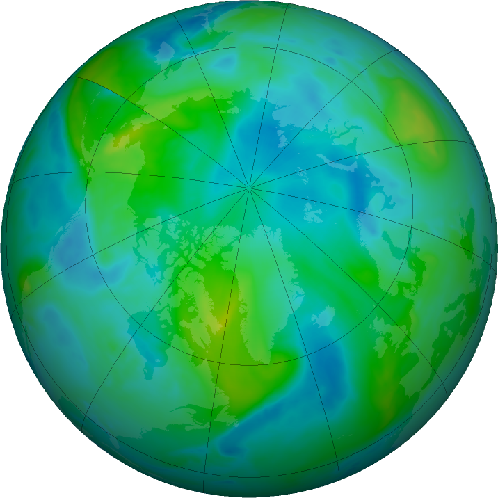 Arctic ozone map for 01 September 2023